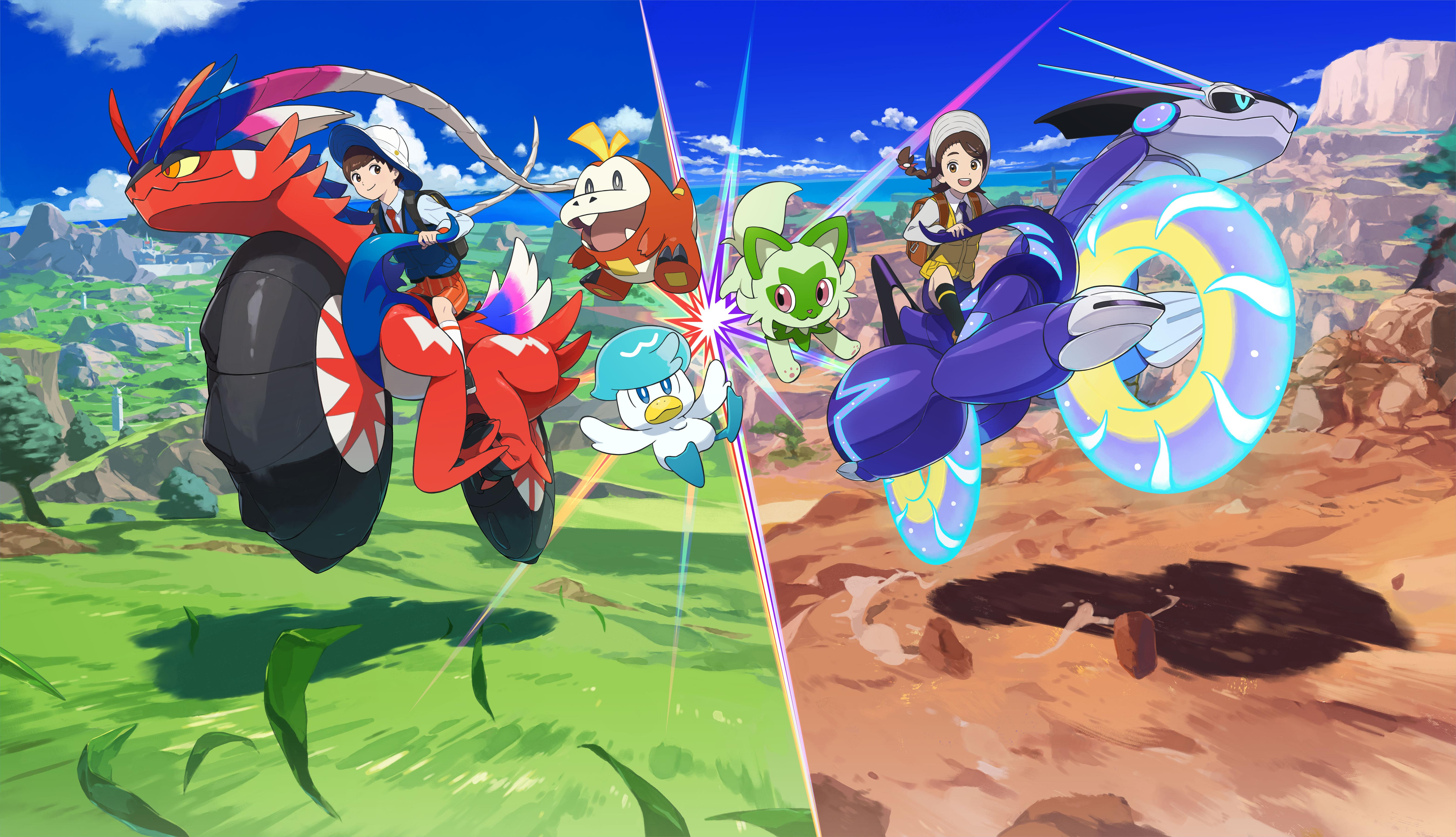 Portada de Pokémon Scarlet and Violet