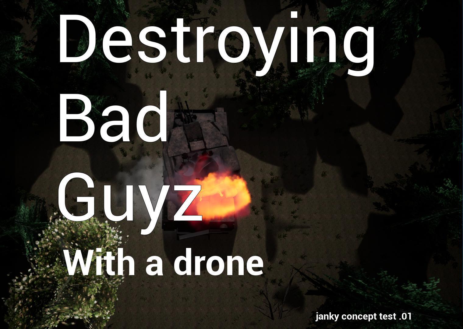 Portada de Destroying bad guyz (with a drone)