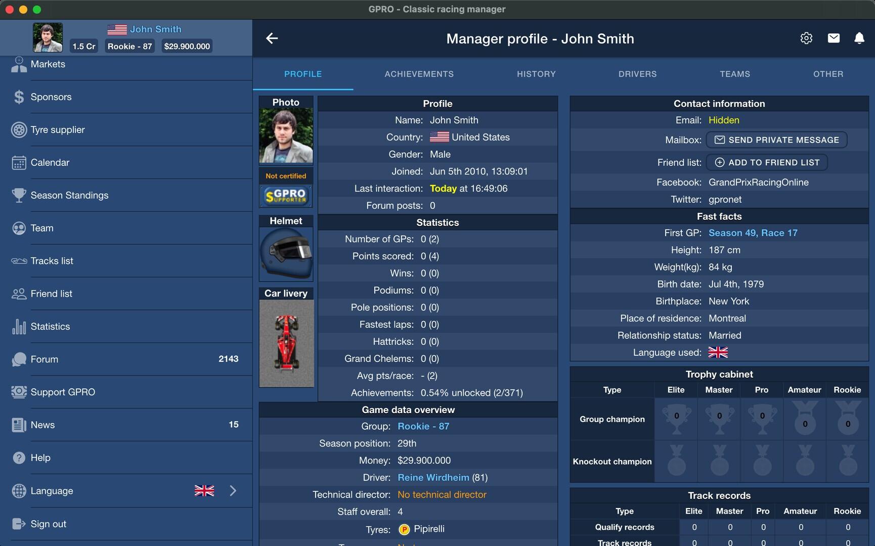 Portada de GPRO - Classic racing manager