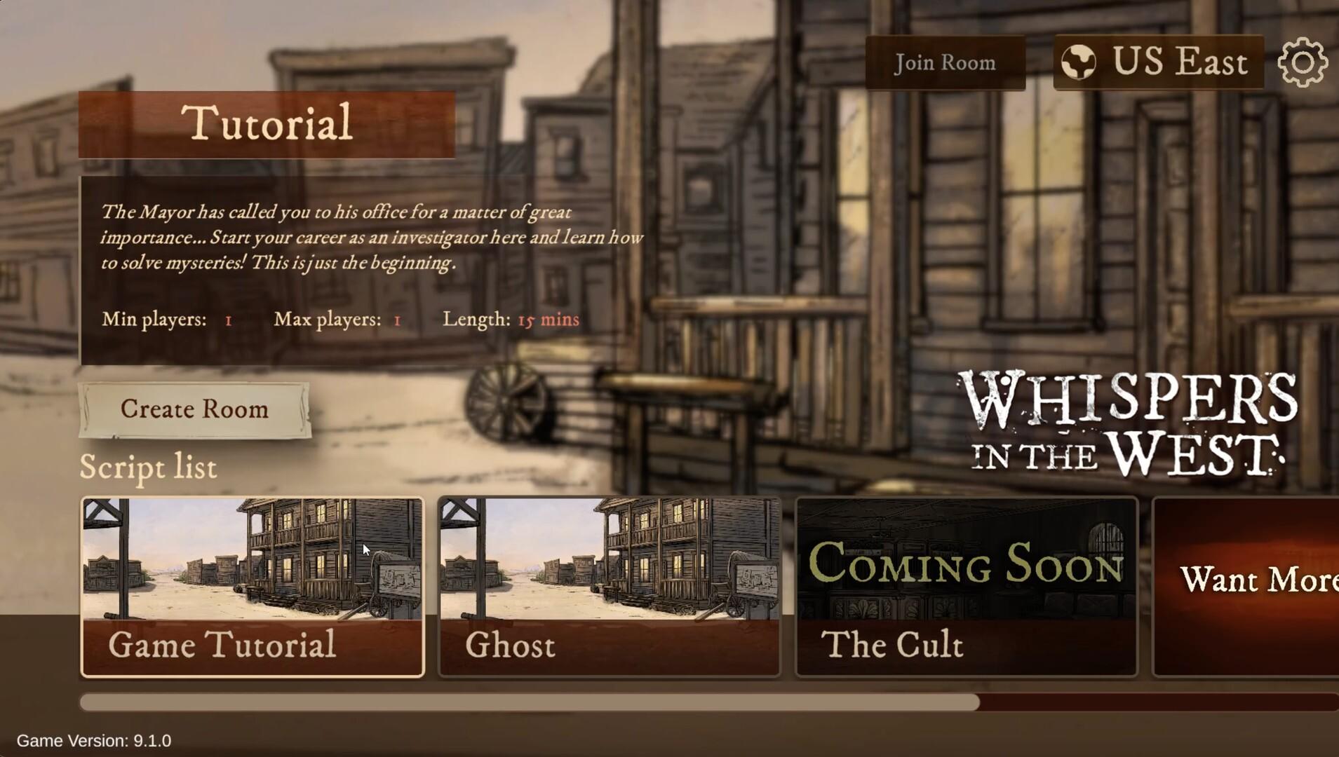 Portada de Whispers in the West - Co-op Murder Mystery