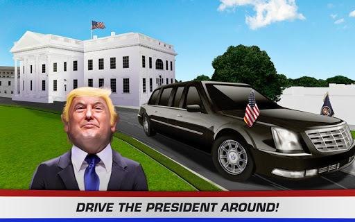Portada de 3D Car Driving Simulator - President Donald Trump